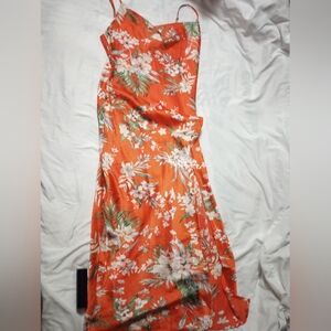 Floral Orange Dress